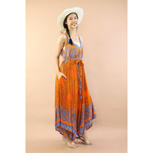 Load image into Gallery viewer, Vivid Madala 68 Womens Jumpsuit with Belt in Orange JP0097-020068-08