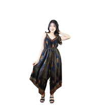 Load image into Gallery viewer, Peacock Eyes Jumpsuit with Belt in Black JP0097 020003 01