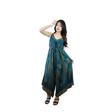 Load image into Gallery viewer, Peacock Eyes Jumpsuit with Belt in Ocean Blue JP0097 020003 02