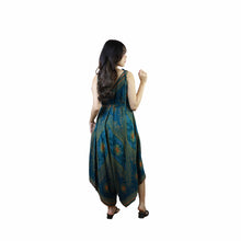 Load image into Gallery viewer, Peacock Eyes Jumpsuit with Belt in Ocean Blue JP0097 020003 02