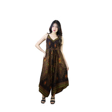 Load image into Gallery viewer, Peacock Eyes Jumpsuit with Belt in Brown JP0097 020003 03