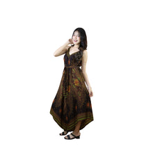 Load image into Gallery viewer, Peacock Eyes Jumpsuit with Belt in Brown JP0097 020003 03