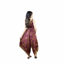Load image into Gallery viewer, Peacock Eyes Jumpsuit with Belt in Purple JP0097 020003 04