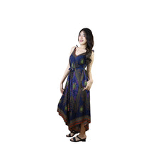 Load image into Gallery viewer, Peacock Eyes Jumpsuit with Belt in  Navy JP0097 020003 05
