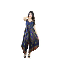 Load image into Gallery viewer, Peacock Eyes Jumpsuit with Belt in  Navy JP0097 020003 05