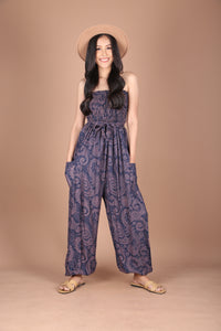 Mandala Ivy Women's Jumpsuit Aladdin Style with Belt  in Navy Blue JP0098 020349 01