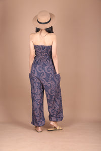 Mandala Ivy Women's Jumpsuit Aladdin Style with Belt  in Navy Blue JP0098 020349 01