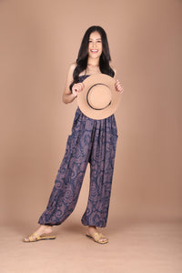 Mandala Ivy Women's Jumpsuit Aladdin Style with Belt  in Navy Blue JP0098 020349 01