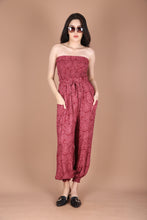Load image into Gallery viewer, Ruby Paisley Women&#39;s Jumpsuit Aladdin Style with Belt  in Red JP0098 020350 01
