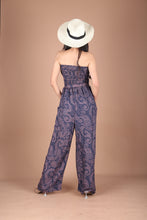 Load image into Gallery viewer, Flower Ivy Women&#39;s Jumpsuit Wide Legs Style with Belt in Navy Blue JP0099-020349-01