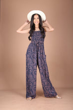 Load image into Gallery viewer, Flower Ivy Women&#39;s Jumpsuit Wide Legs Style with Belt in Navy Blue JP0099-020349-01