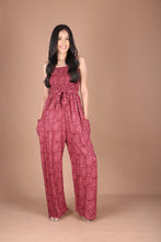 Load image into Gallery viewer, Ruby Paisley Women&#39;s Jumpsuit Wide Legs Style with Belt in Bugundy JP0099-020350-01