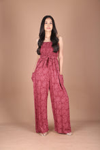 Load image into Gallery viewer, Ruby Paisley Women&#39;s Jumpsuit Wide Legs Style with Belt in Bugundy JP0099-020350-01