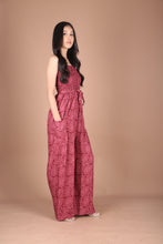 Load image into Gallery viewer, Ruby Paisley Women&#39;s Jumpsuit Wide Legs Style with Belt in Bugundy JP0099-020350-01