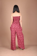 Load image into Gallery viewer, Ruby Paisley Women&#39;s Jumpsuit Wide Legs Style with Belt in Bugundy JP0099-020350-01