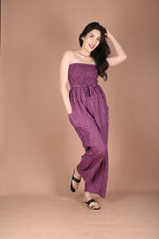 Load image into Gallery viewer, Folk Mandala Women&#39;s Jumpsuit Wide Legs Style with Belt in Purple JP0099-020352-01