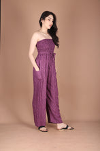 Load image into Gallery viewer, Folk Mandala Women&#39;s Jumpsuit Wide Legs Style with Belt in Purple JP0099-020352-01