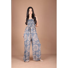 Load image into Gallery viewer, Mandala Circle Women&#39;s Jumpsuit Wide Legs Style with Belt in Gray JP0099-020356-01