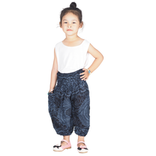 Load image into Gallery viewer, Monotone Mandala Kid Harem Pants in Navy PP0004 020031 02