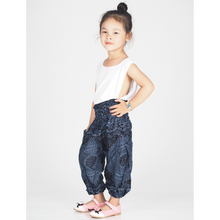 Load image into Gallery viewer, Monotone Mandala Kid Harem Pants in Navy PP0004 020031 02