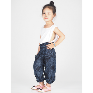 Monotone Mandala Kid Harem Pants in Navy PP0004 020031 02