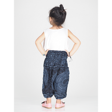 Load image into Gallery viewer, Monotone Mandala Kid Harem Pants in Navy PP0004 020031 02