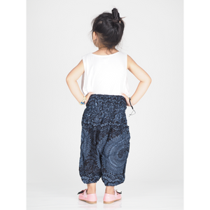 Monotone Mandala Kid Harem Pants in Navy PP0004 020031 02