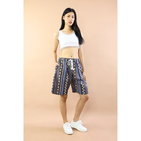 Wooven Women's Shorts drawstring Pants in Navy PP0330 040000 03