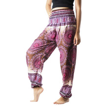 Load image into Gallery viewer, Colorful sunflower 95 women harem pants in White PP0004 020095 04