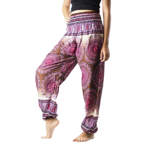 Colorful sunflower 95 women harem pants in White PP0004 020095 04