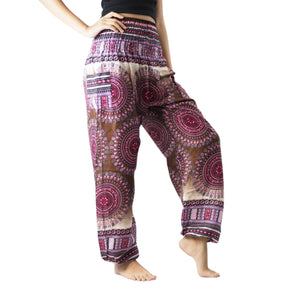 Colorful sunflower 95 women harem pants in White PP0004 020095 04