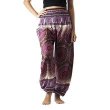 Load image into Gallery viewer, Colorful sunflower 95 women harem pants in White PP0004 020095 04