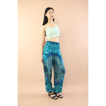 Load image into Gallery viewer, Gorgious Flower Women Harem Pants in Bright Navy