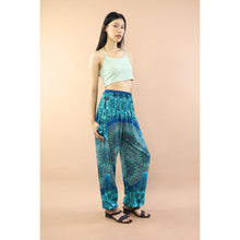 Load image into Gallery viewer, Gorgious Flower Women Harem Pants in Bright Navy