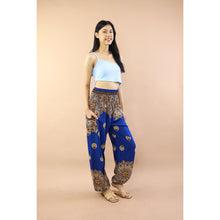 Load image into Gallery viewer, Mandala Flower Women Harem Pants in Bright Navy