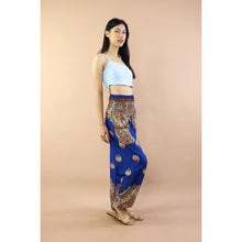 Load image into Gallery viewer, Mandala Flower Women Harem Pants in Bright Navy