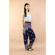 Load image into Gallery viewer, Mandala Flower Women Harem Pants in Navy Blue