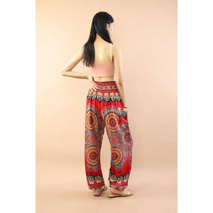 Vivid Mandala Women Harem Pants in Red