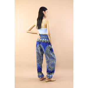 Vivid Mandala Women Harem Pants in Navy Blue