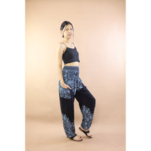 Load image into Gallery viewer, Deep Tone Andala Flower Women Harem Pants In Black PP0004 020376 01