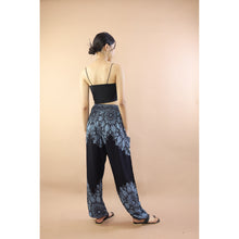 Load image into Gallery viewer, Deep Tone Andala Flower Women Harem Pants In Black PP0004 020376 01