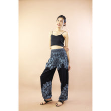 Load image into Gallery viewer, Deep Tone Andala Flower Women Harem Pants In Black PP0004 020376 01