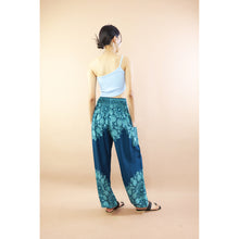 Load image into Gallery viewer, Deep Tone Andala Flower Women Harem Pants In Ocean Blue PP0004 020376 02