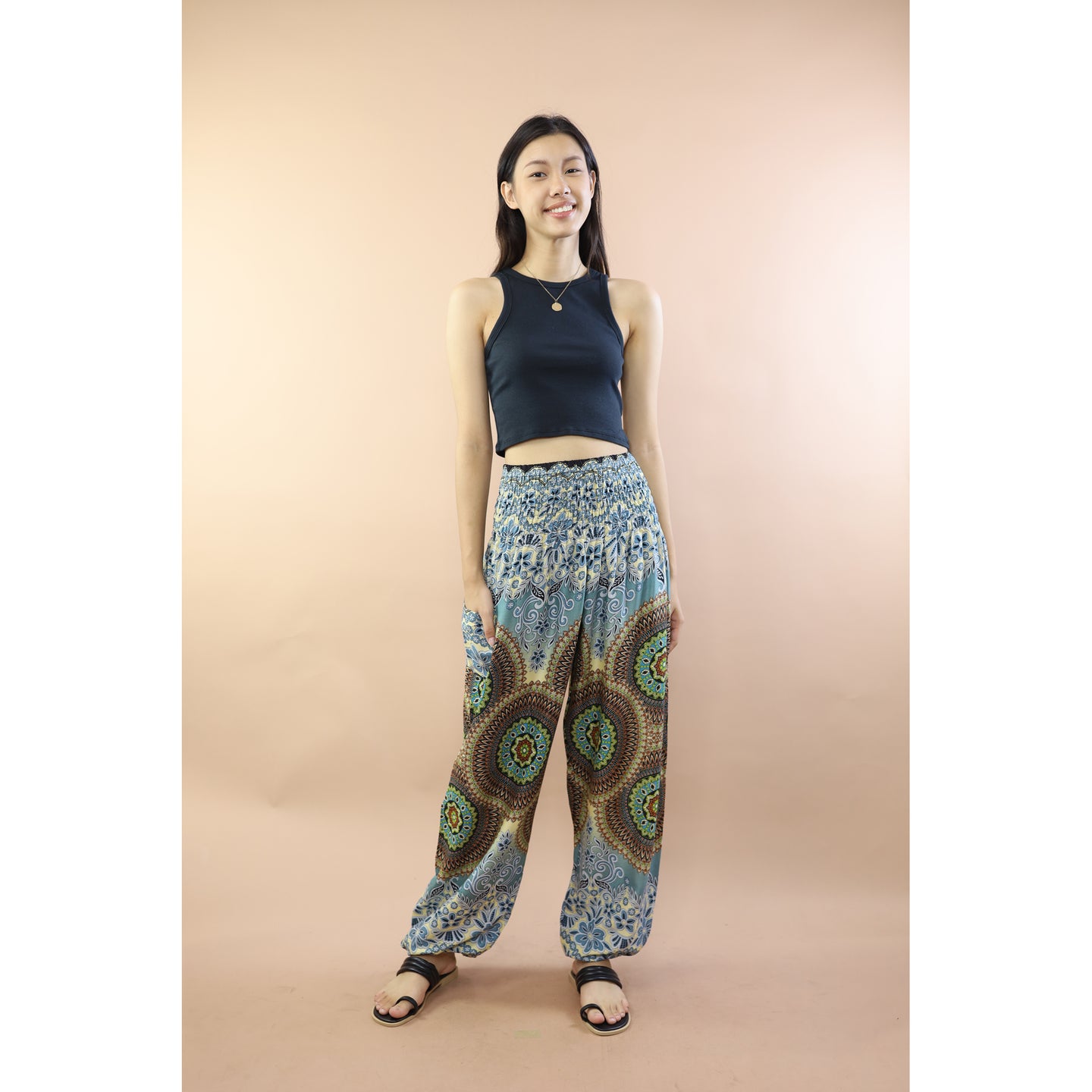 Bright Tone Andala Women Harem Pants In Green PP0004 020387 05