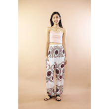 Load image into Gallery viewer, Mandala Chain Women Harem Pants In White Red PP0004 020388 05