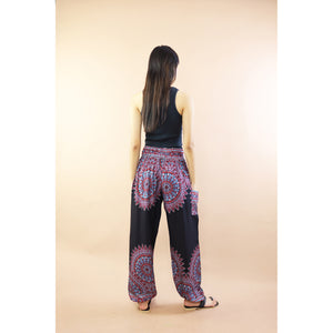 Ixora Flower Women Harem Pants In Black PP0004 020389 01