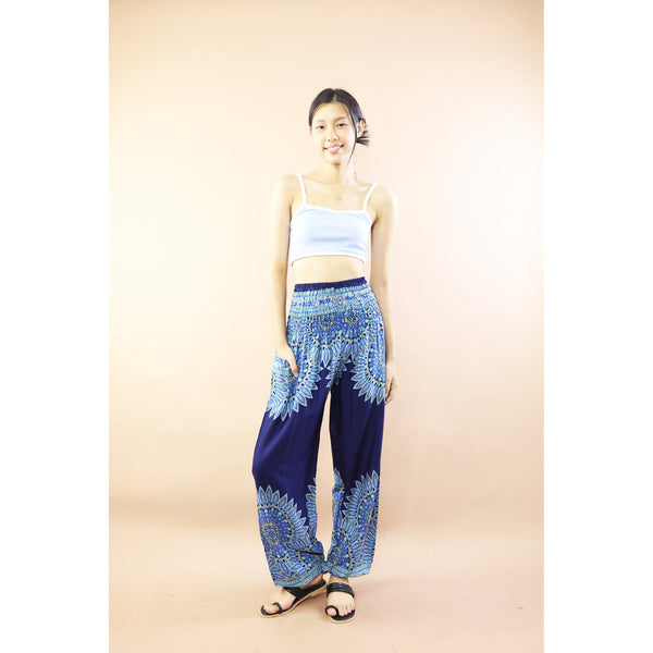 Ixora Flower Women Harem Pants In Navy PP0004 020389 02