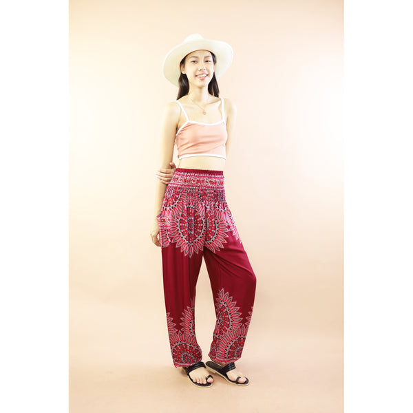 Ixora Flower Women Harem Pants In Red PP0004 020389 03