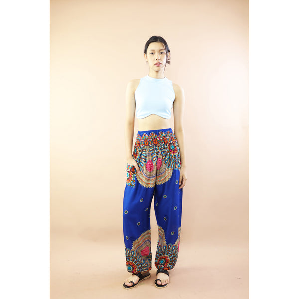 Chrysanths Flower Women Harem Pants In Blue PP0004 020390 04