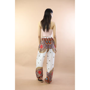 Chrysanths Flower Women Harem Pants In White PP0004 020390 05